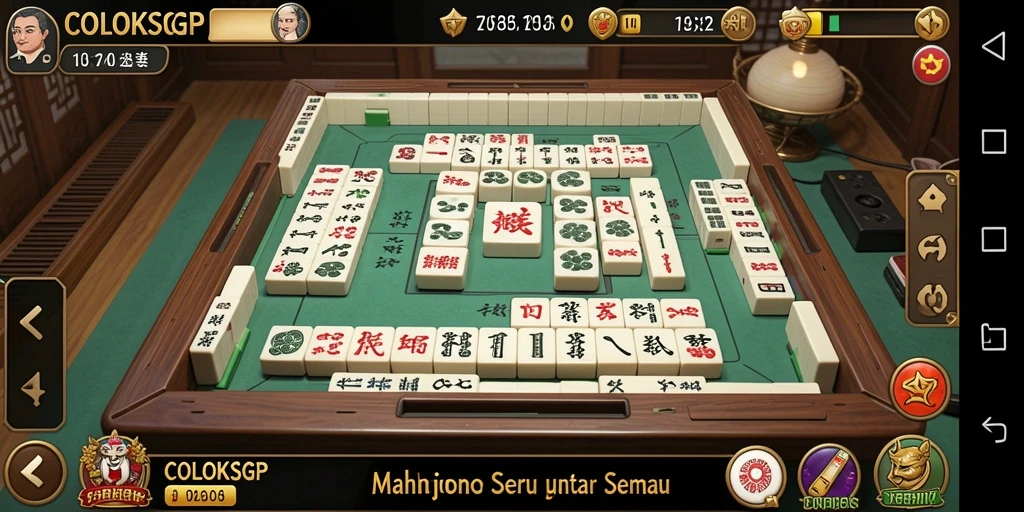 Tampilan menarik gameplay COLOKSGP dengan suasana Mahjong yang menantang.