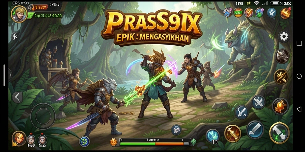 Gameplay CRS99 yang penuh aksi dalam dunia petualangan.