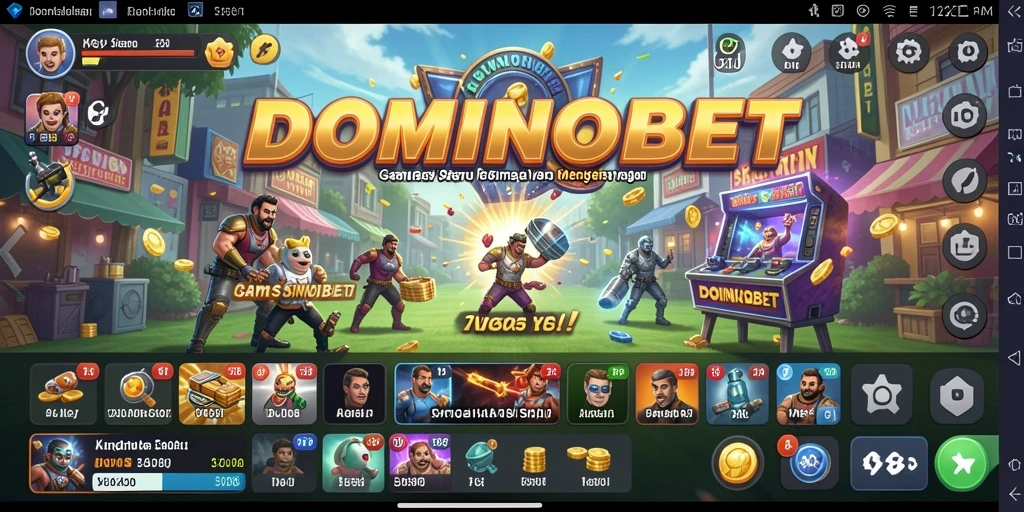 Tampilan gameplay seru di DOMINOBET dengan interaksi menarik.