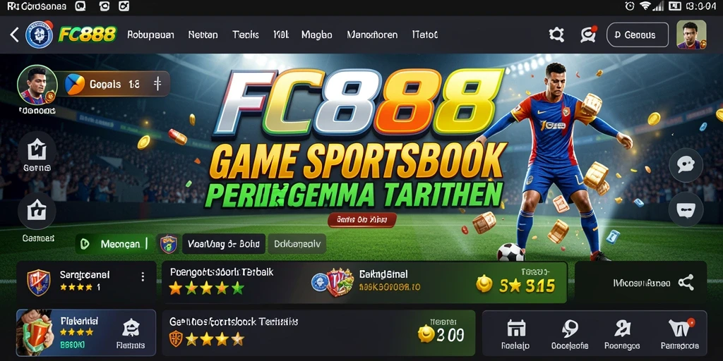 Tampilan dinamis FC888 saat bertaruh pada pertandingan olahraga.