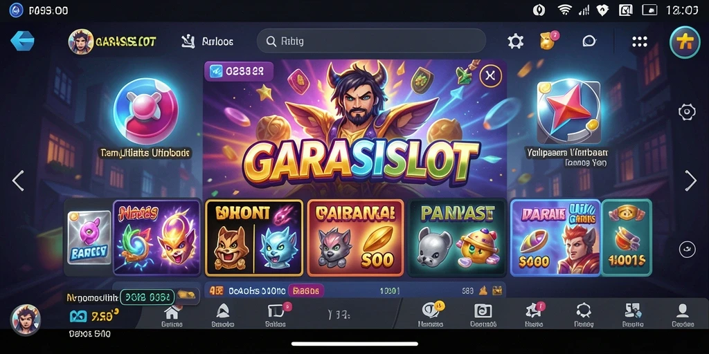 Tampilan antarmuka GARASISLOT yang sederhana dan responsif.