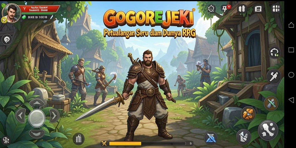 Screenshot utama menampilkan aksi seru dalam gameplay RPG.