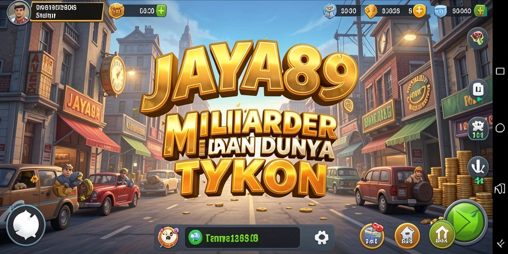 Screenshot gameplay <strong>JAYA89</strong> yang menunjukkan aktivitas bisnis yang dinamis.
