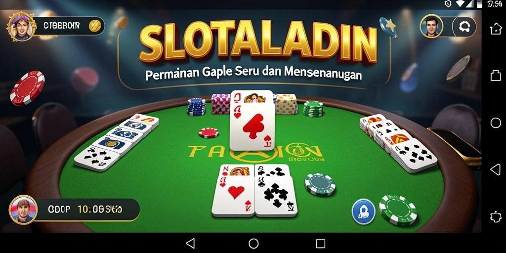 Tampilan seru gameplay Gaple di SLOTALADIN.