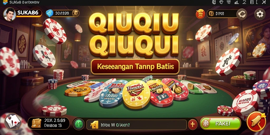 Tampilan gameplay SUKA86 dengan aksi QiuQiu yang seru.