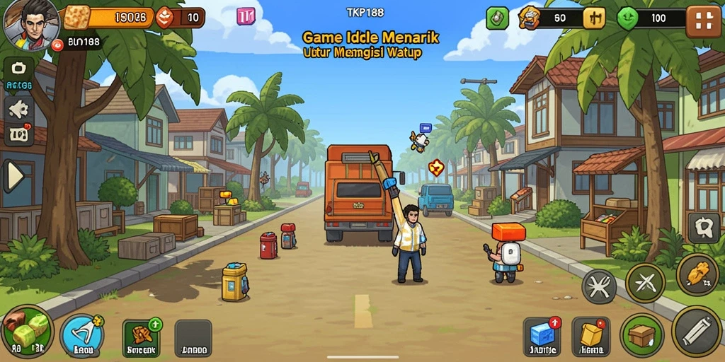 Tampilan gameplay TKP188 yang menarik dan penuh warna.