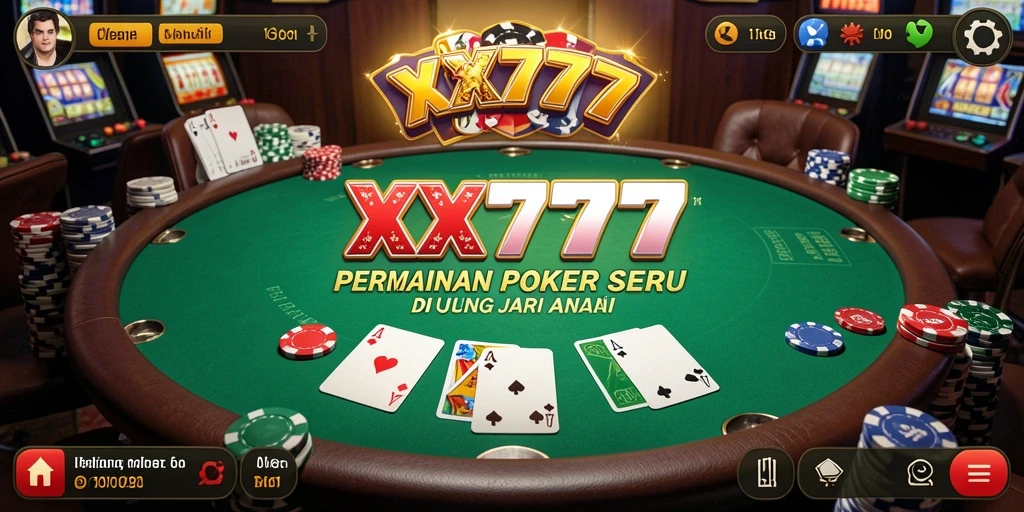 Tampilan gameplay <strong>XXX777</strong> yang menegangkan saat bermain poker.